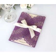 Purple Invitation Card Laser Business Invitation Wedding Card Design Laser Cut